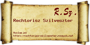 Rechtorisz Szilveszter névjegykártya