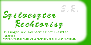 szilveszter rechtorisz business card